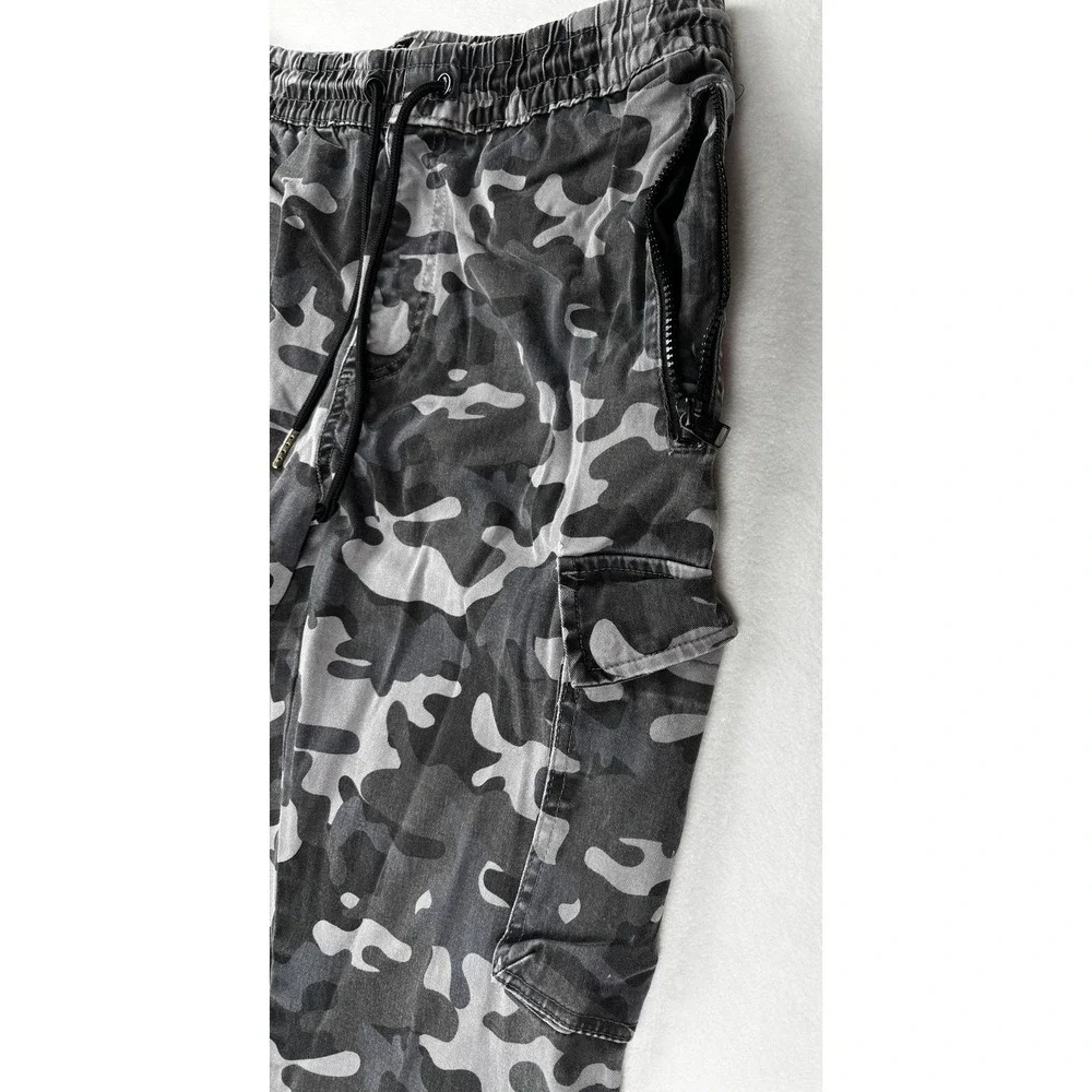 Death Row Snoop Dogg Cargo Pants Camo Gray Size M Joggers Streetwear
